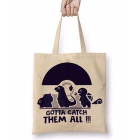 Baskı Dükkanı Pokemon Gotta Catch Them All Bez Çanta