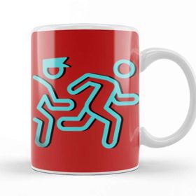 Baskı Dükkanı Police Gift Idea Funny Saying Quote Porselen Beyaz Kupa Bardak