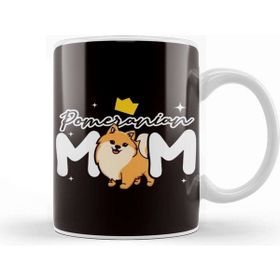 Baskı Dükkanı Pomeranian Mom Pommy Pom Dog Breed German Spitz Puppy Pet Porselen 330 ml Beyaz Kupa Bardak