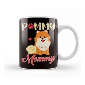 Baskı Dükkanı Pomeranian Pommy Mommy German Spitz Poland Pom Toy Dog Pet Porselen 330 ml Beyaz Kupa Bardak