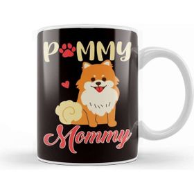 Baskı Dükkanı Pomeranian Pommy Mommy German Spitz Poland Pom Toy Dog Pet Porselen 330 ml Beyaz Kupa Bardak