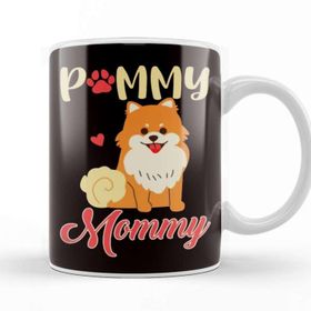 Baskı Dükkanı Pomeranian Pommy Mommy German Spitz Poland Pom Toy Dog Pet Porselen 330 ml Beyaz Kupa Bardak