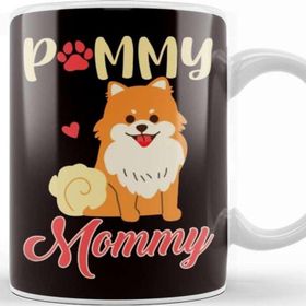 Baskı Dükkanı Pomeranian Pommy Mommy German Spitz Poland Pom Toy Dog Pet Porselen 330 ml Beyaz Kupa Bardak