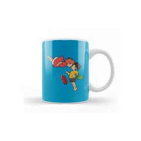 Baskı Dükkanı Ponyo Porselen 330 ml Beyaz Kupa Bardak