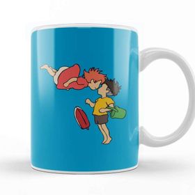 Baskı Dükkanı Ponyo Porselen 330 ml Beyaz Kupa Bardak