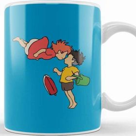 Baskı Dükkanı Ponyo Porselen 330 ml Beyaz Kupa Bardak