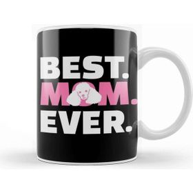 Baskı Dükkanı Poodle Mom 01 Porselen 330 ml Beyaz Kupa Bardak