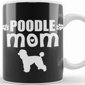 Baskı Dükkanı Poodle Mom 010 Porselen 330 ml Beyaz Kupa Bardak