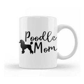Baskı Dükkanı Poodle Mom 011 Porselen 330 ml Beyaz Kupa Bardak