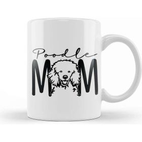 Baskı Dükkanı Poodle Mom 012 Porselen 330 ml Beyaz Kupa Bardak