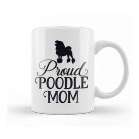 Baskı Dükkanı Poodle Mom 013 Porselen 330 ml Beyaz Kupa Bardak
