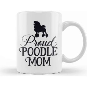Baskı Dükkanı Poodle Mom 013 Porselen 330 ml Beyaz Kupa Bardak