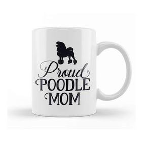 Baskı Dükkanı Poodle Mom 013 Porselen 330 ml Beyaz Kupa Bardak