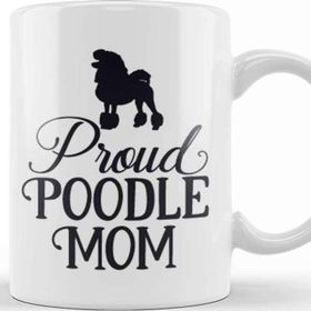 Baskı Dükkanı Poodle Mom 013 Porselen 330 ml Beyaz Kupa Bardak