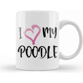 Baskı Dükkanı Poodle Mom 014 Porselen 330 ml Beyaz Kupa Bardak