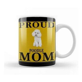 Baskı Dükkanı Poodle Mom 015 Porselen 330 ml Beyaz Kupa Bardak