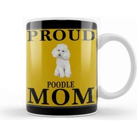 Baskı Dükkanı Poodle Mom 015 Porselen 330 ml Beyaz Kupa Bardak