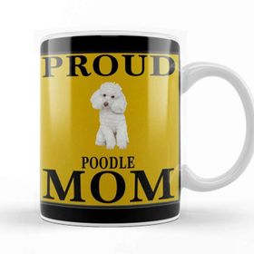 Baskı Dükkanı Poodle Mom 015 Porselen 330 ml Beyaz Kupa Bardak