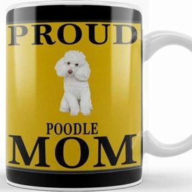 Baskı Dükkanı Poodle Mom 015 Porselen 330 ml Beyaz Kupa Bardak