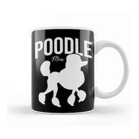 Baskı Dükkanı Poodle Mom 016 Porselen 330 ml Beyaz Kupa Bardak