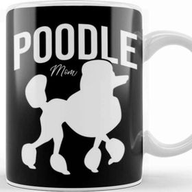 Baskı Dükkanı Poodle Mom 016 Porselen 330 ml Beyaz Kupa Bardak