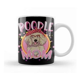 Baskı Dükkanı Poodle Mom 017 Porselen 330 ml Beyaz Kupa Bardak