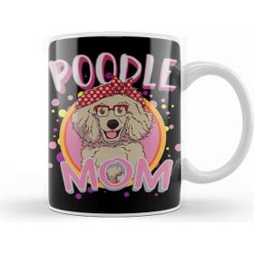 Baskı Dükkanı Poodle Mom 017 Porselen 330 ml Beyaz Kupa Bardak