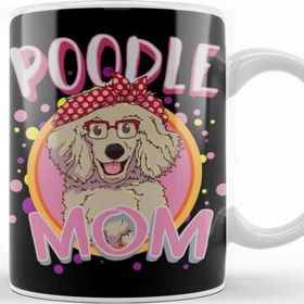 Baskı Dükkanı Poodle Mom 017 Porselen 330 ml Beyaz Kupa Bardak