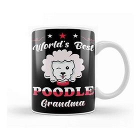 Baskı Dükkanı Poodle Mom 018 Porselen 330 ml Beyaz Kupa Bardak
