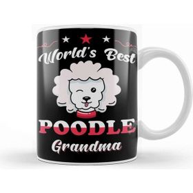 Baskı Dükkanı Poodle Mom 018 Porselen 330 ml Beyaz Kupa Bardak