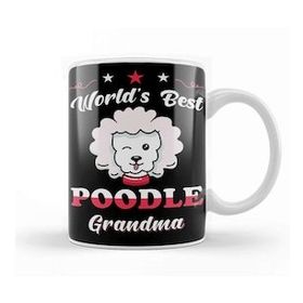 Baskı Dükkanı Poodle Mom 018 Porselen 330 ml Beyaz Kupa Bardak
