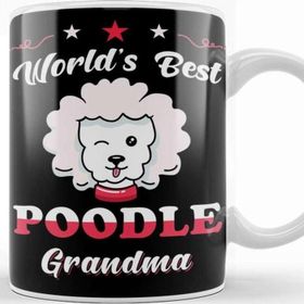 Baskı Dükkanı Poodle Mom 018 Porselen 330 ml Beyaz Kupa Bardak