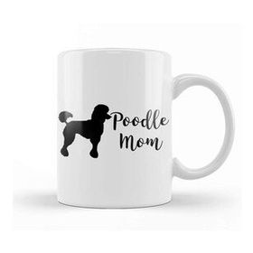 Baskı Dükkanı Poodle Mom 019 Porselen 330 ml Beyaz Kupa Bardak