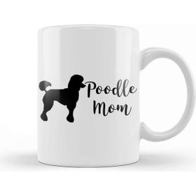 Baskı Dükkanı Poodle Mom 019 Porselen 330 ml Beyaz Kupa Bardak