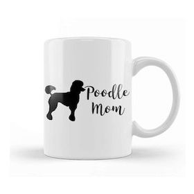 Baskı Dükkanı Poodle Mom 019 Porselen 330 ml Beyaz Kupa Bardak