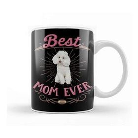 Baskı Dükkanı Poodle Mom 02 Porselen 330 ml Beyaz Kupa Bardak