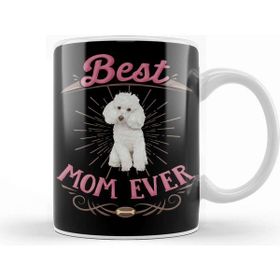 Baskı Dükkanı Poodle Mom 02 Porselen 330 ml Beyaz Kupa Bardak