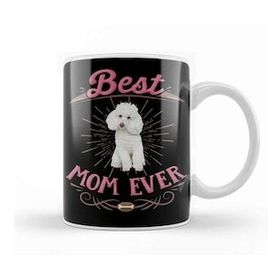 Baskı Dükkanı Poodle Mom 02 Porselen 330 ml Beyaz Kupa Bardak