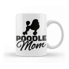 Baskı Dükkanı Poodle Mom 03 Porselen 330 ml Beyaz Kupa Bardak