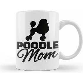 Baskı Dükkanı Poodle Mom 03 Porselen 330 ml Beyaz Kupa Bardak