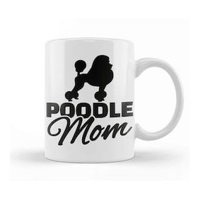 Baskı Dükkanı Poodle Mom 03 Porselen 330 ml Beyaz Kupa Bardak