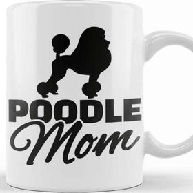 Baskı Dükkanı Poodle Mom 03 Porselen 330 ml Beyaz Kupa Bardak