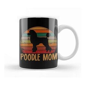 Baskı Dükkanı Poodle Mom 04 Porselen 330 ml Beyaz Kupa Bardak