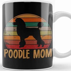 Baskı Dükkanı Poodle Mom 04 Porselen 330 ml Beyaz Kupa Bardak