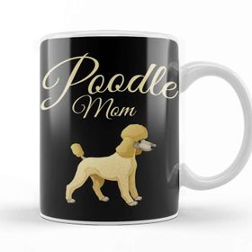 Baskı Dükkanı Poodle Mom 05 Porselen 330 ml Beyaz Kupa Bardak