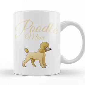 Baskı Dükkanı Poodle Mom 06 Porselen 330 ml Beyaz Kupa Bardak
