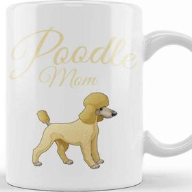 Baskı Dükkanı Poodle Mom 06 Porselen 330 ml Beyaz Kupa Bardak