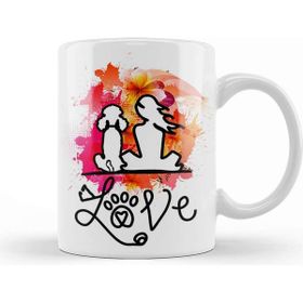 Baskı Dükkanı Poodle Mom 07 Porselen 330 ml Beyaz Kupa Bardak