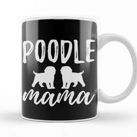 Baskı Dükkanı Poodle Mom 09 Porselen 330 ml Beyaz Kupa Bardak