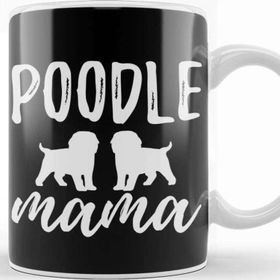 Baskı Dükkanı Poodle Mom 09 Porselen 330 ml Beyaz Kupa Bardak
